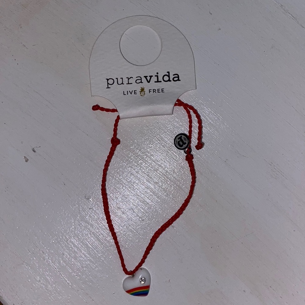 NWT! Pura Vida vintage heart silver bracelet